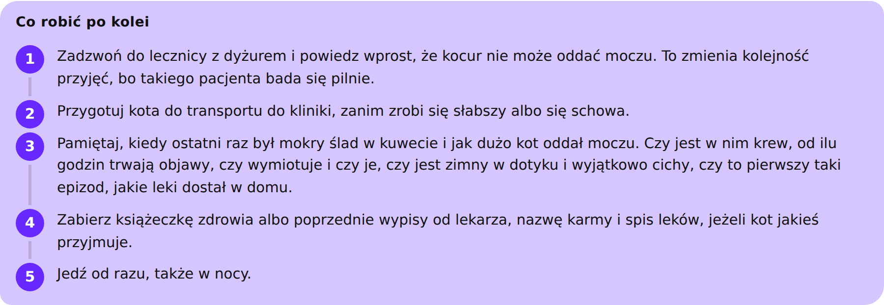 Co zrobić po kolei
